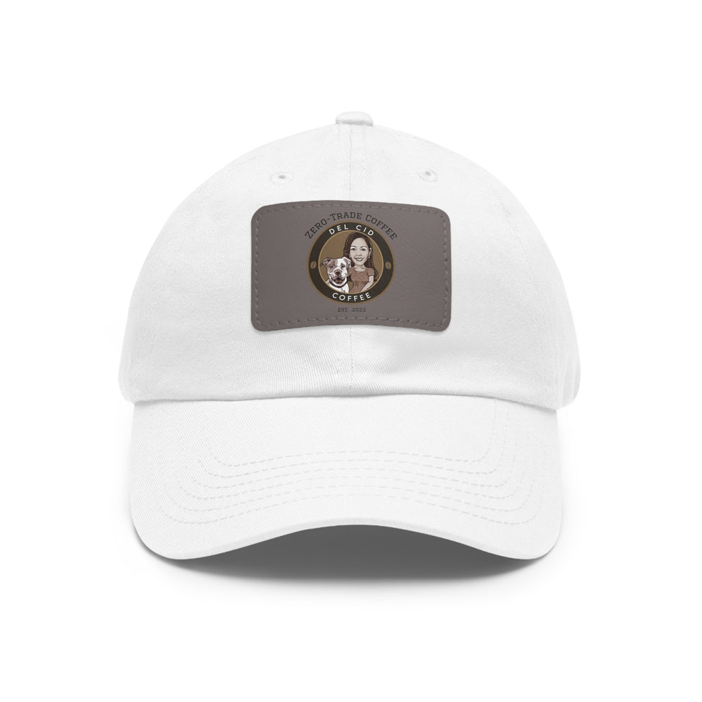 Del Cid Coffee Leather Patch cap
