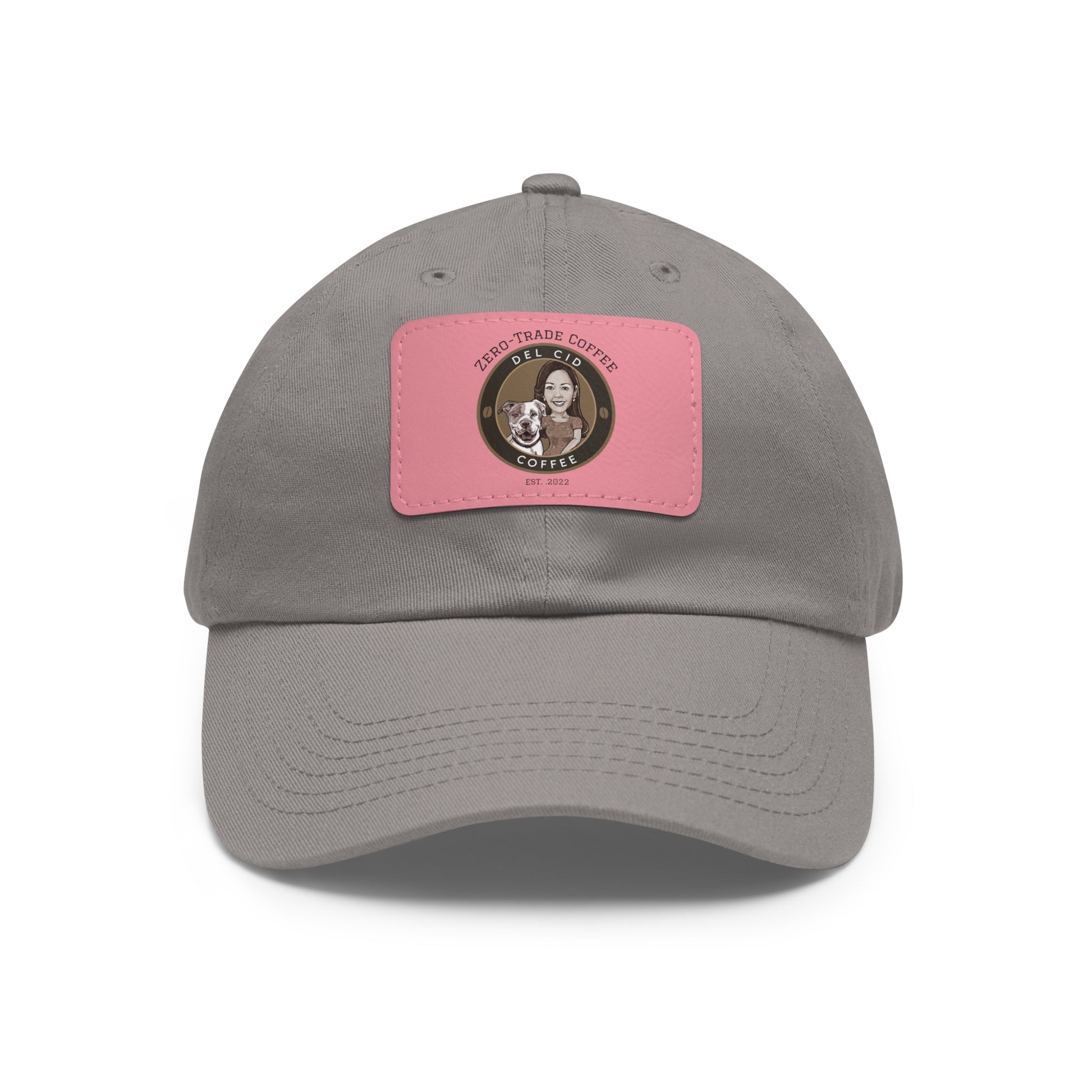 Del Cid Coffee Leather Patch cap