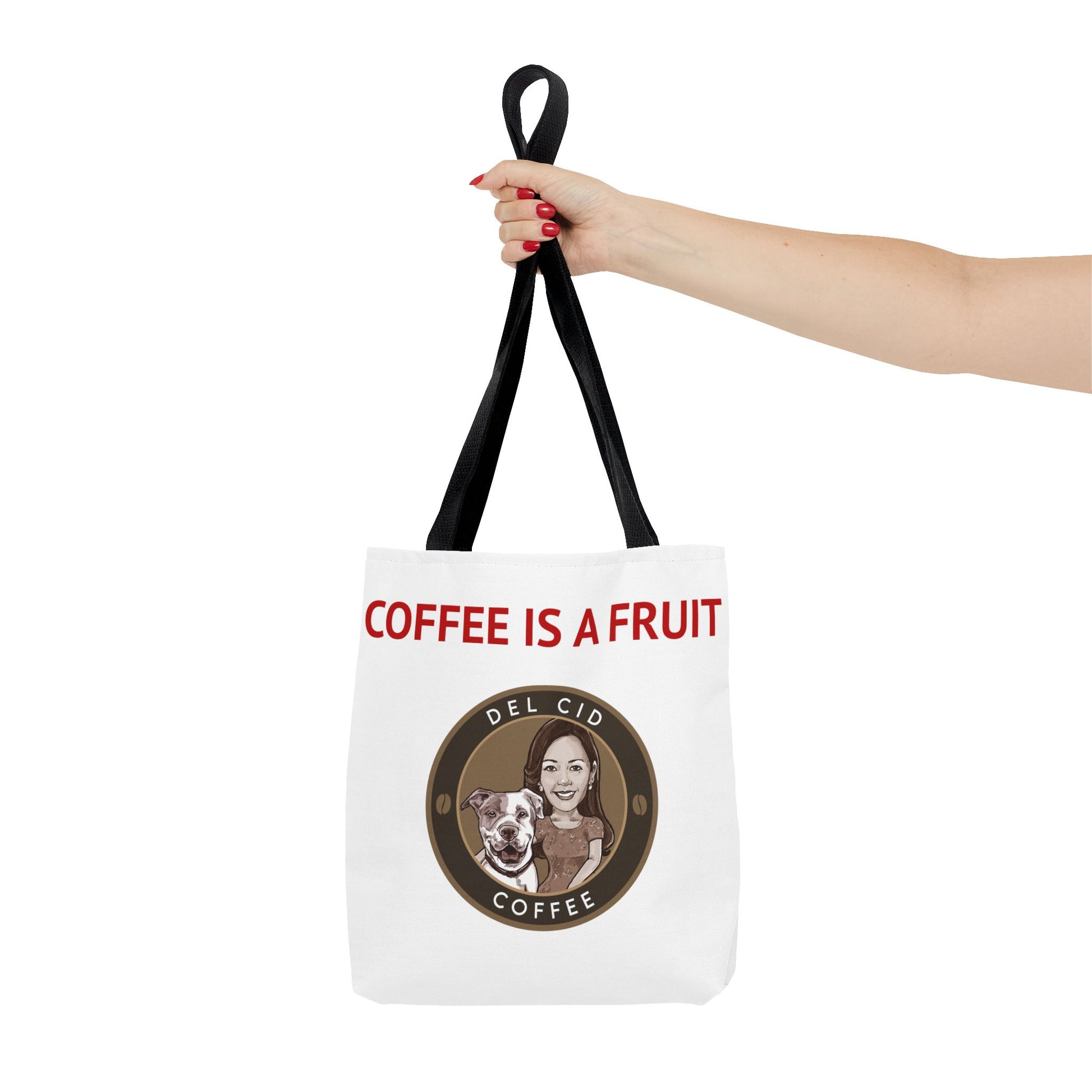 Coffee Is a Fruit Tote Bag — Del Cid Coffee Logo Reusable Shopper