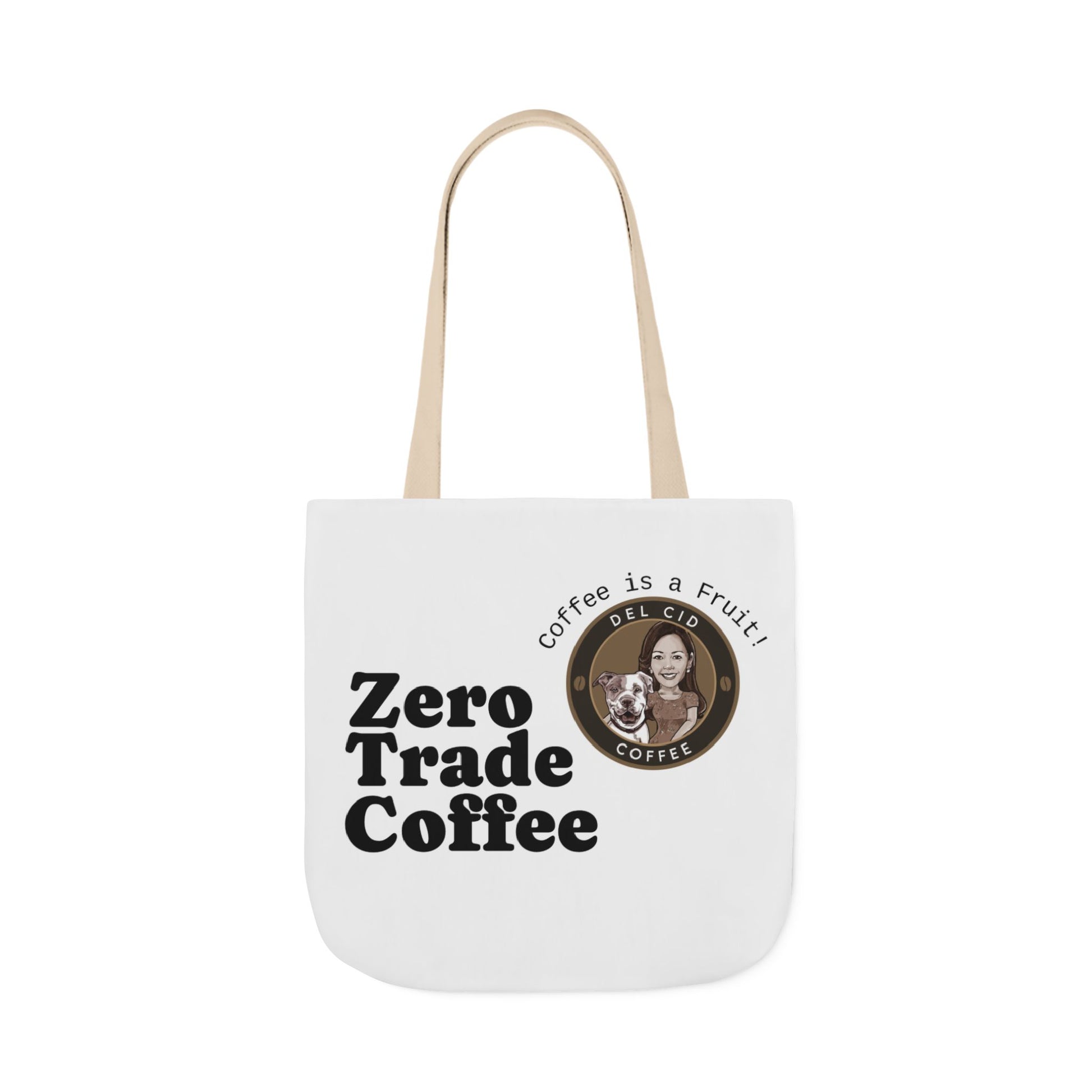 Zero Trade Coffee Canvas Tote Bag, Eco-Friendly Shopper, Gift for Coffee Lovers, Reusable Grocery Bag, Sustainable Style