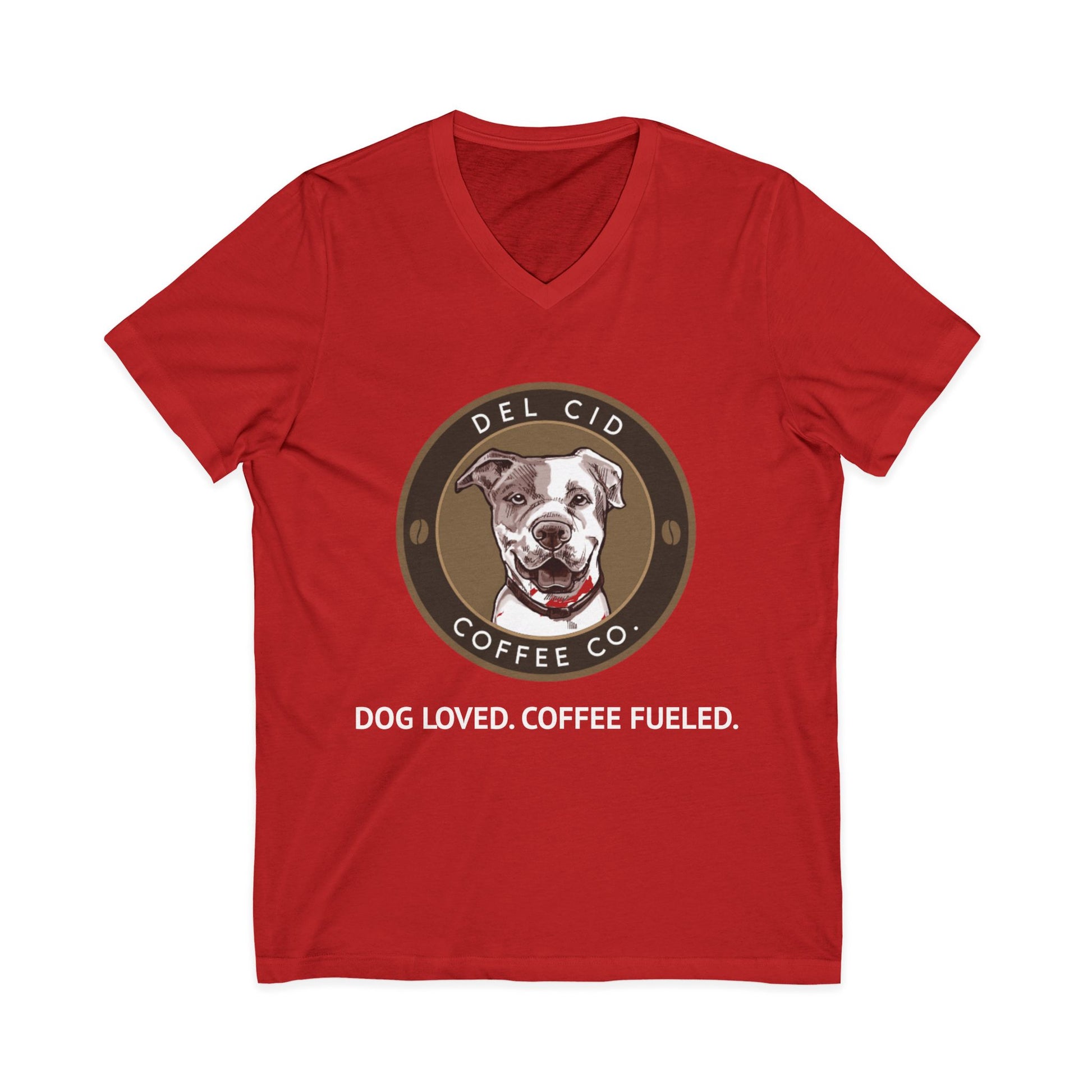 DOG LOVED. COFFEE FUELED. V NECK