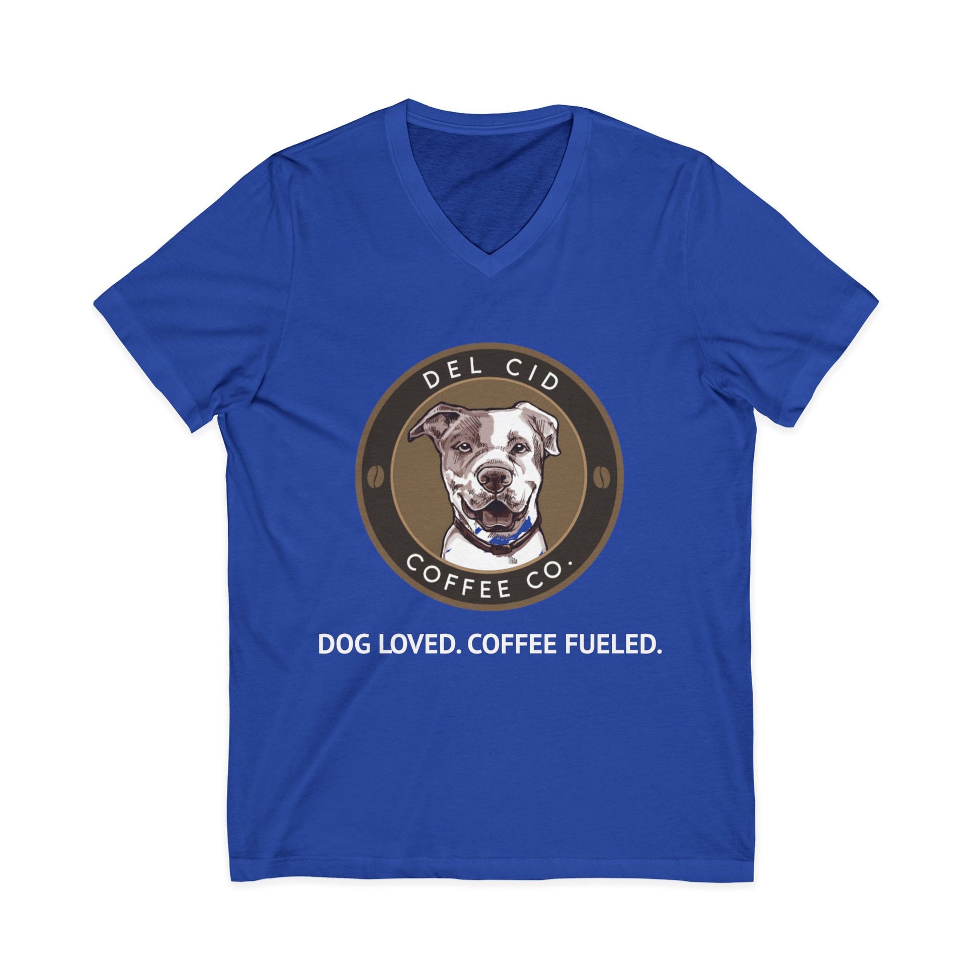 DOG LOVED. COFFEE FUELED. V NECK
