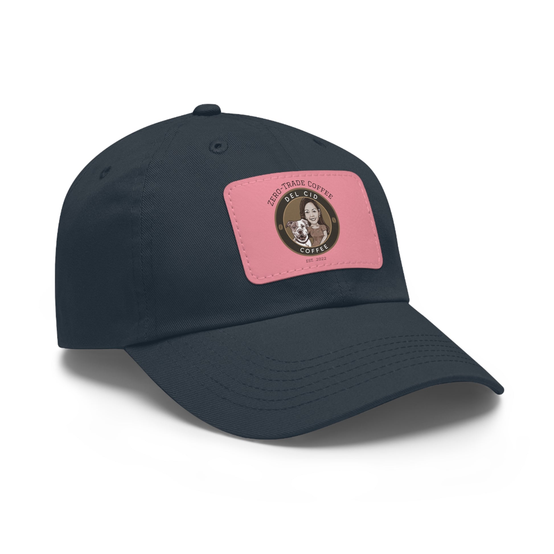 Del Cid Coffee Leather Patch cap