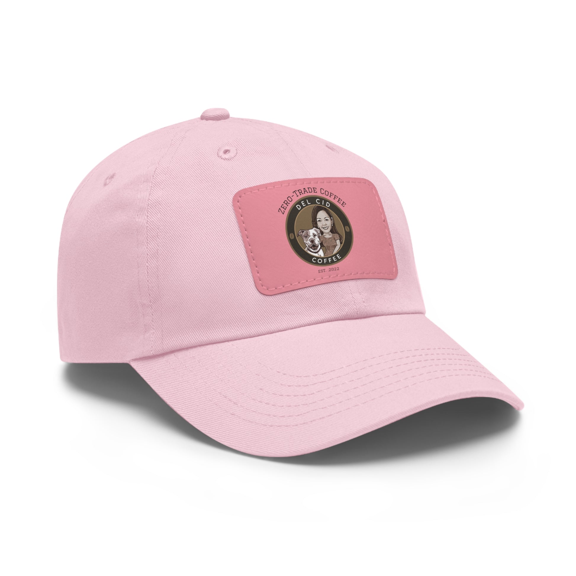 Del Cid Coffee Leather Patch cap