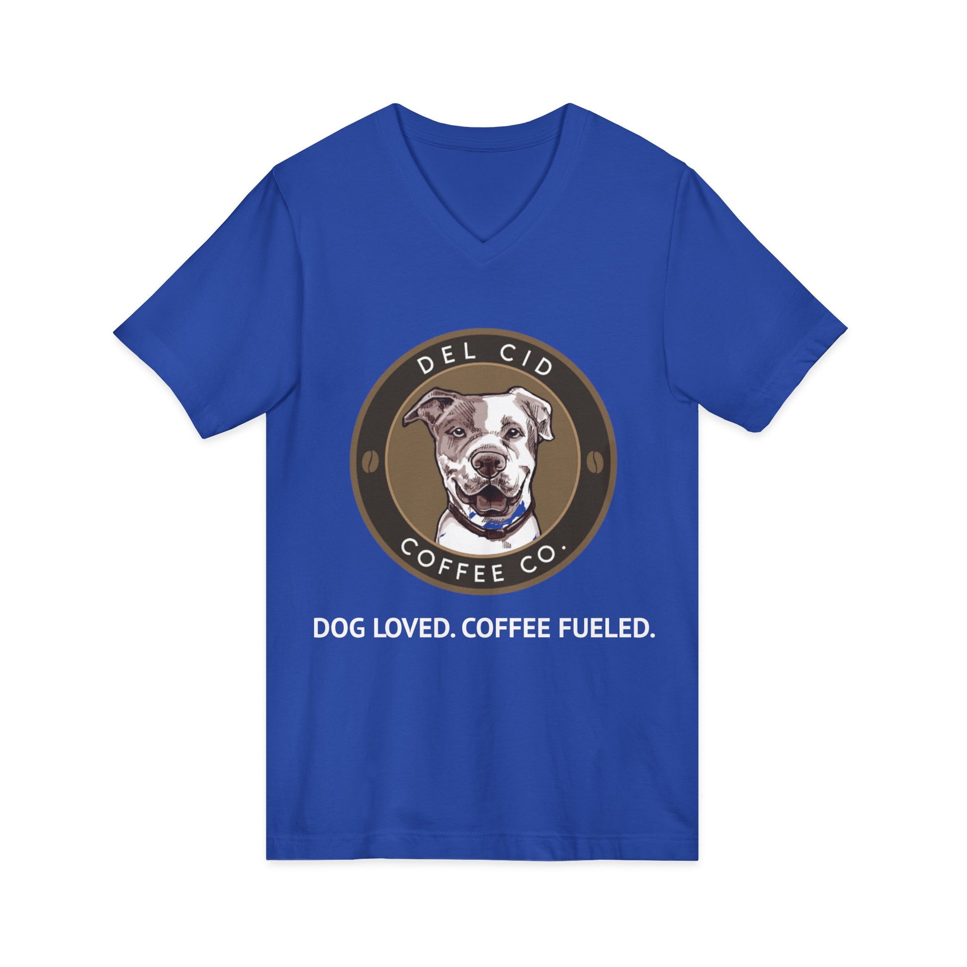 DOG LOVED. COFFEE FUELED. V NECK