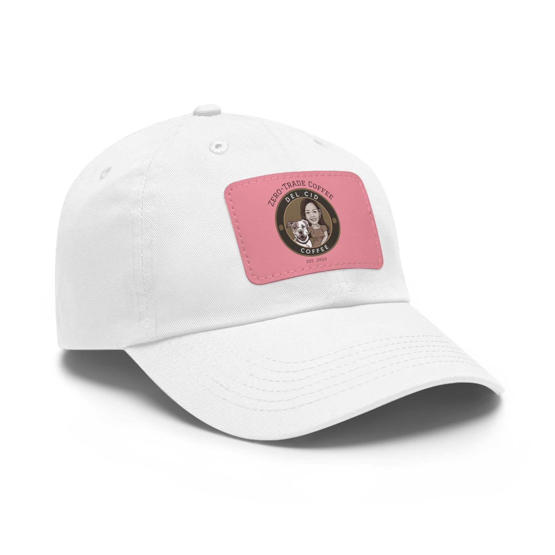 Del Cid Coffee Leather Patch cap