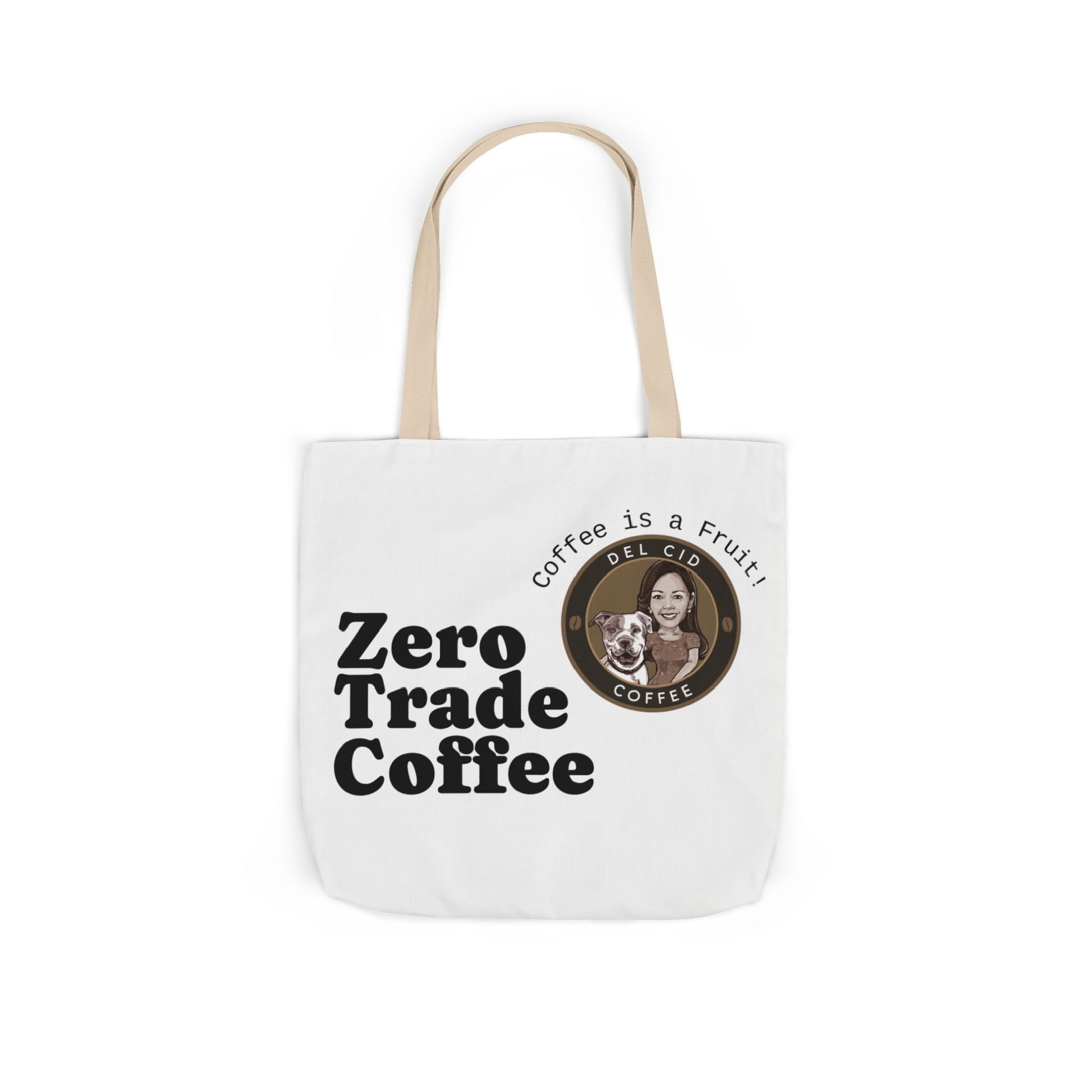 Zero Trade Coffee Canvas Tote Bag, Eco-Friendly Shopper, Gift for Coffee Lovers, Reusable Grocery Bag, Sustainable Style