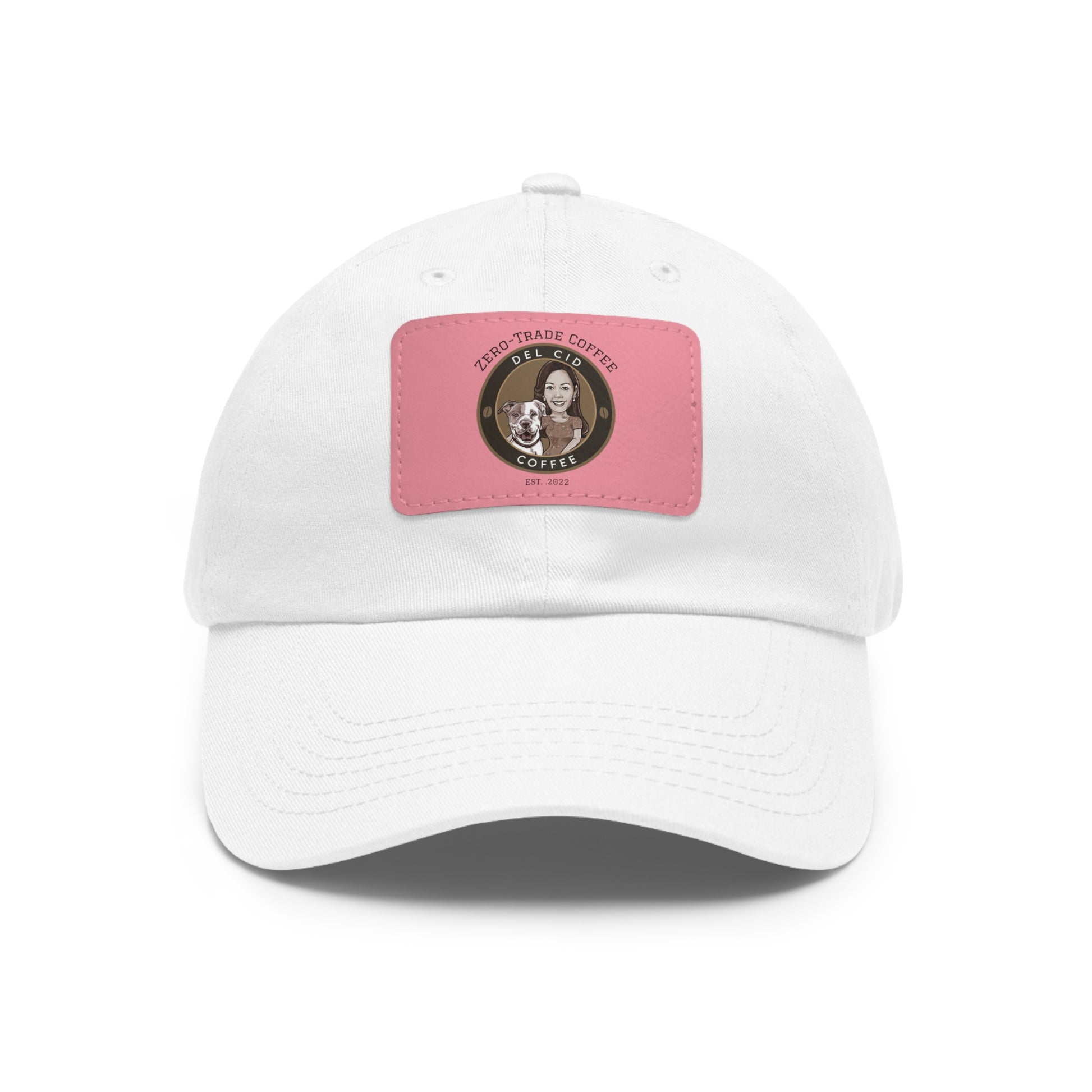 Del Cid Coffee Leather Patch cap