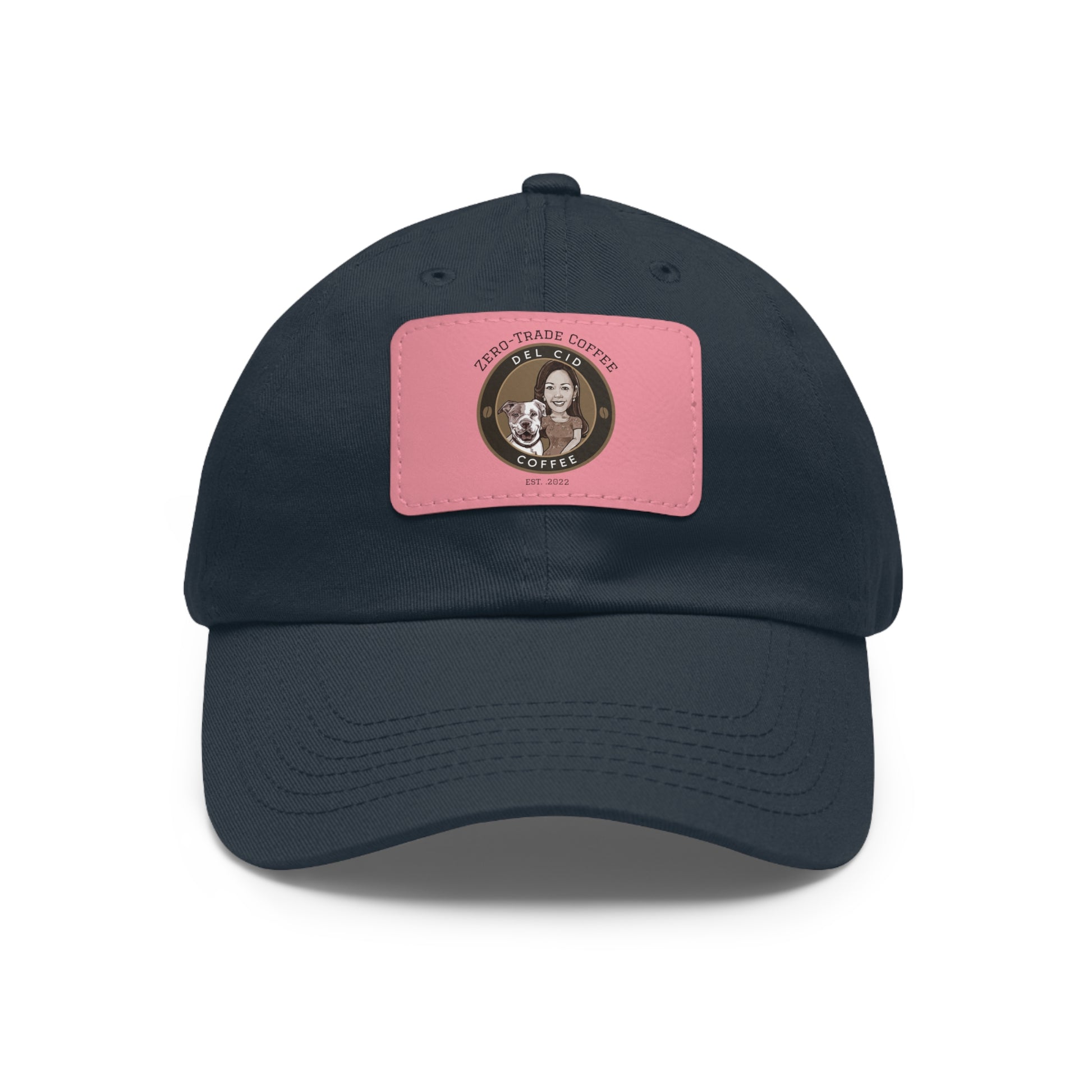 Del Cid Coffee Leather Patch cap