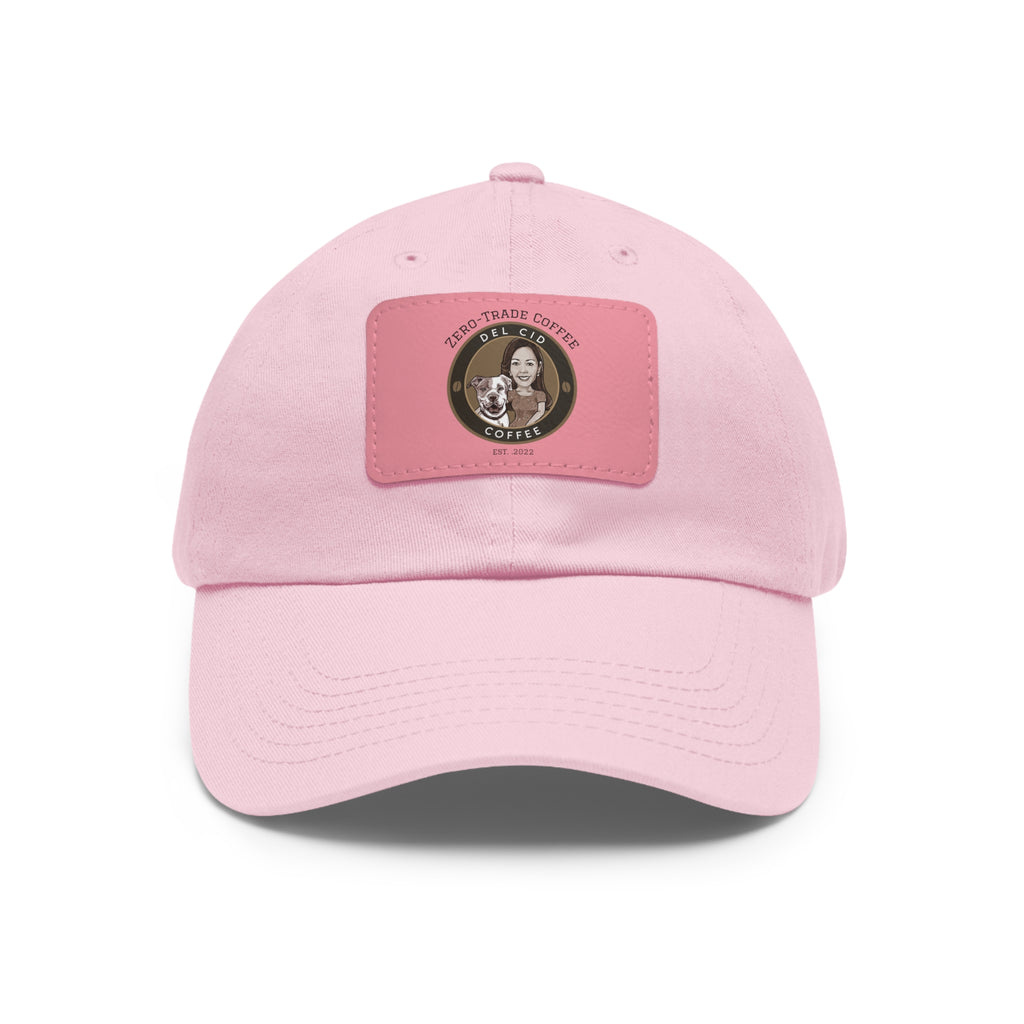 Del Cid Coffee Leather Patch cap