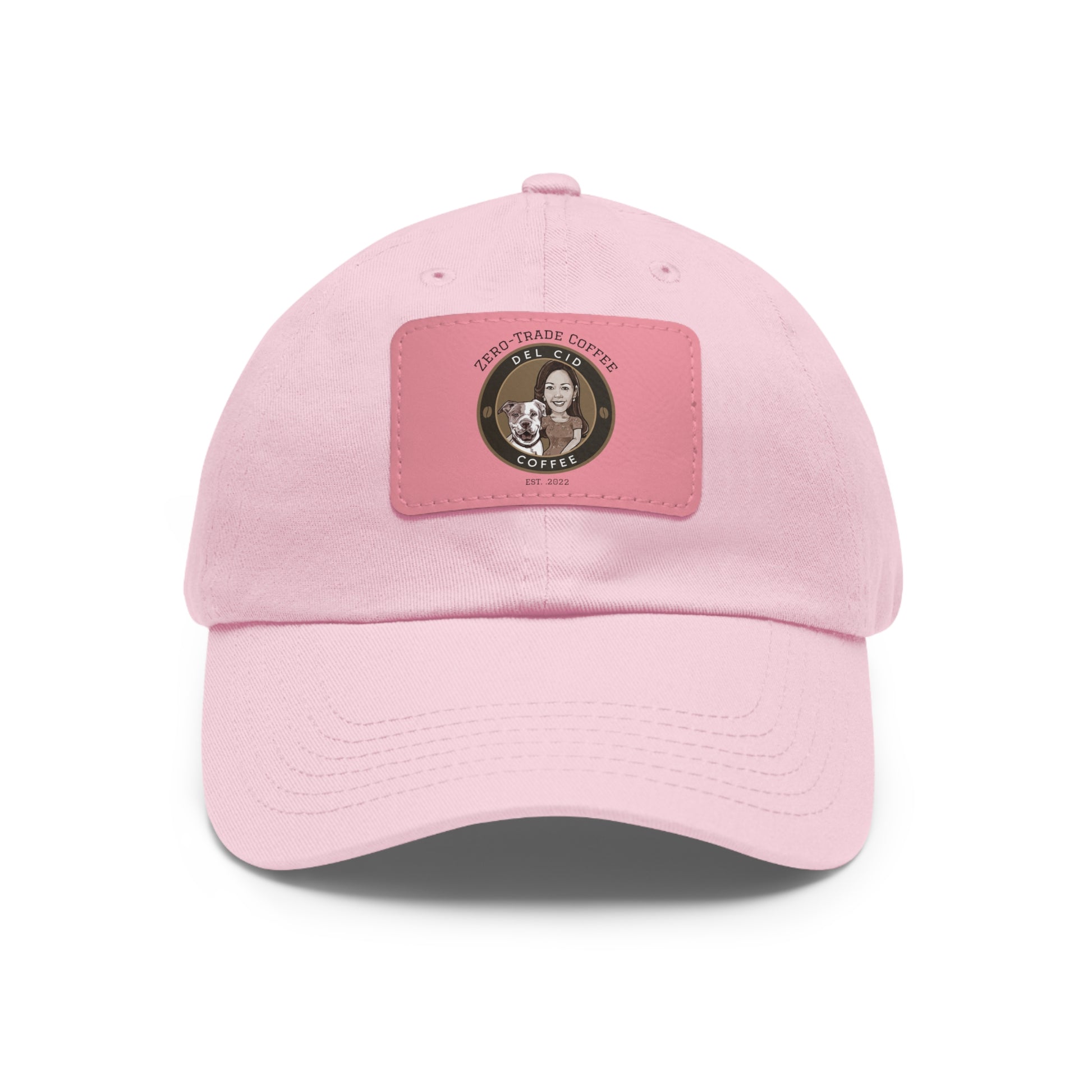 Del Cid Coffee Leather Patch cap