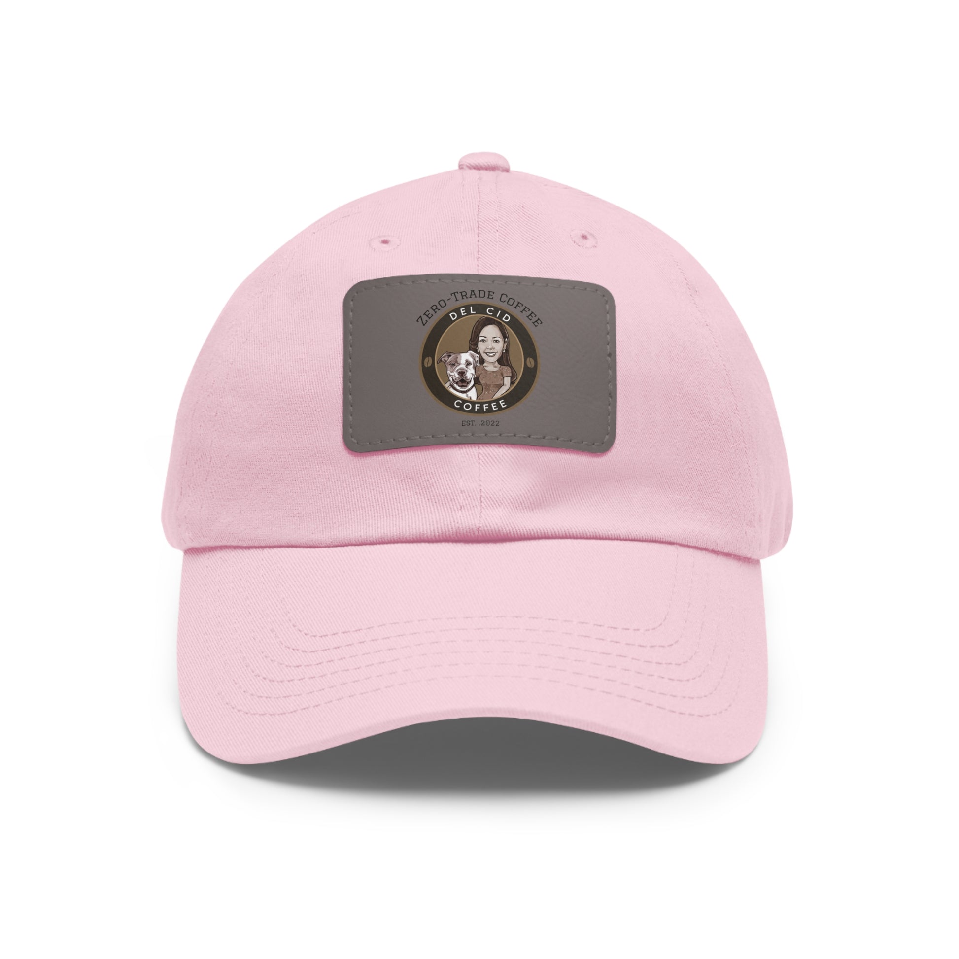 Del Cid Coffee Leather Patch cap