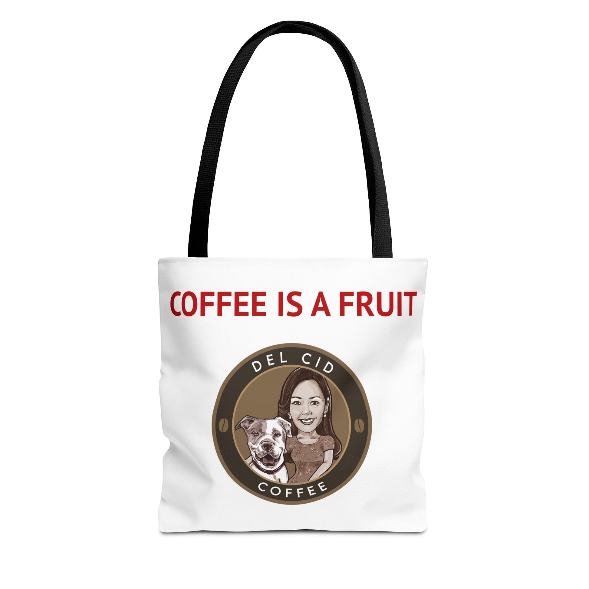 Coffee Is a Fruit Tote Bag — Del Cid Coffee Logo Reusable Shopper