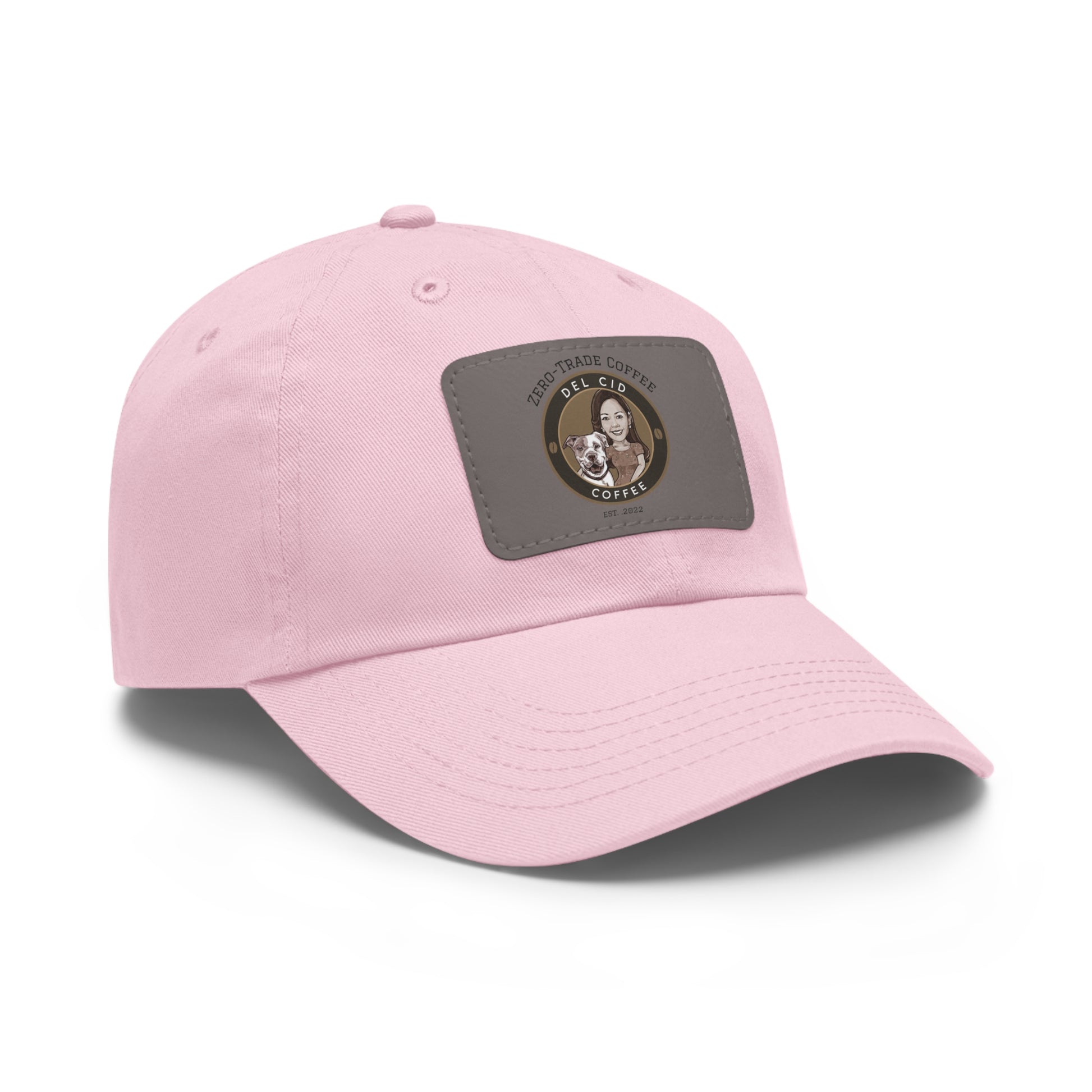 Del Cid Coffee Leather Patch cap