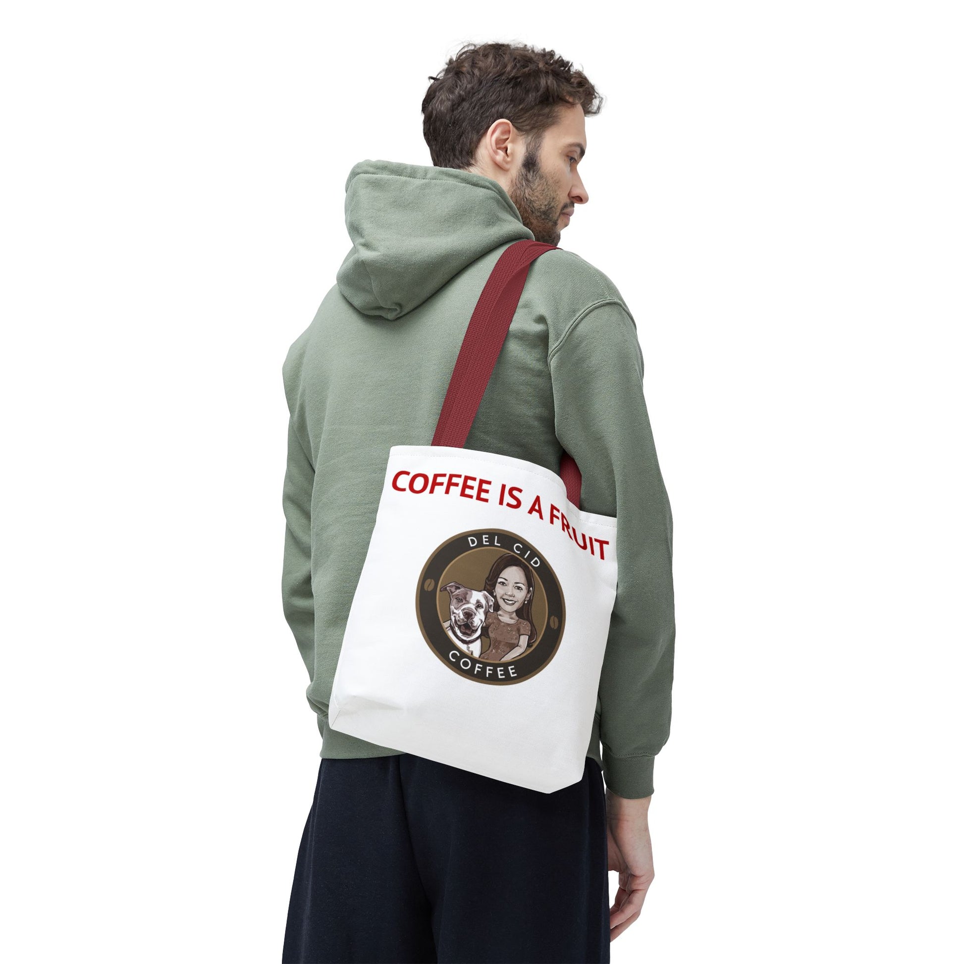 Coffee Is a Fruit Tote Bag — Del Cid Coffee Logo Reusable Shopper