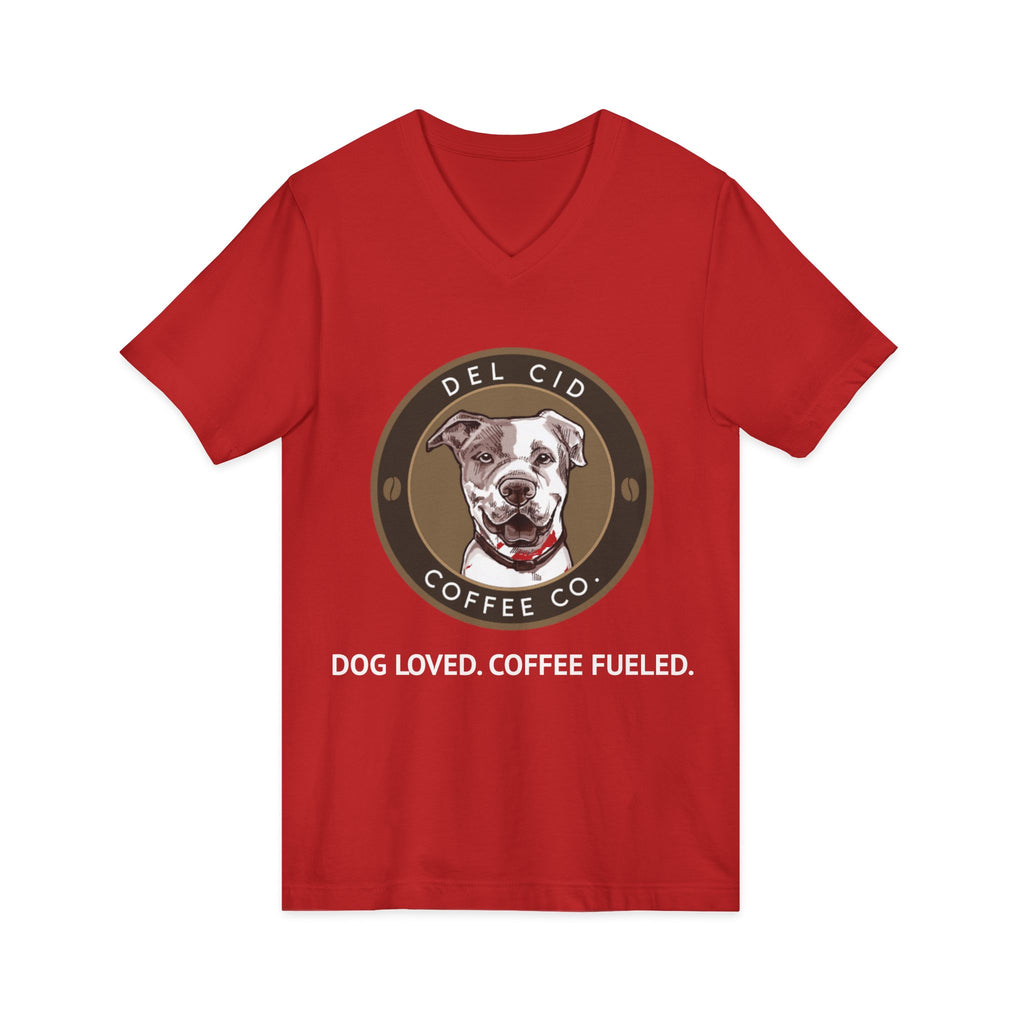 DOG LOVED. COFFEE FUELED. V NECK